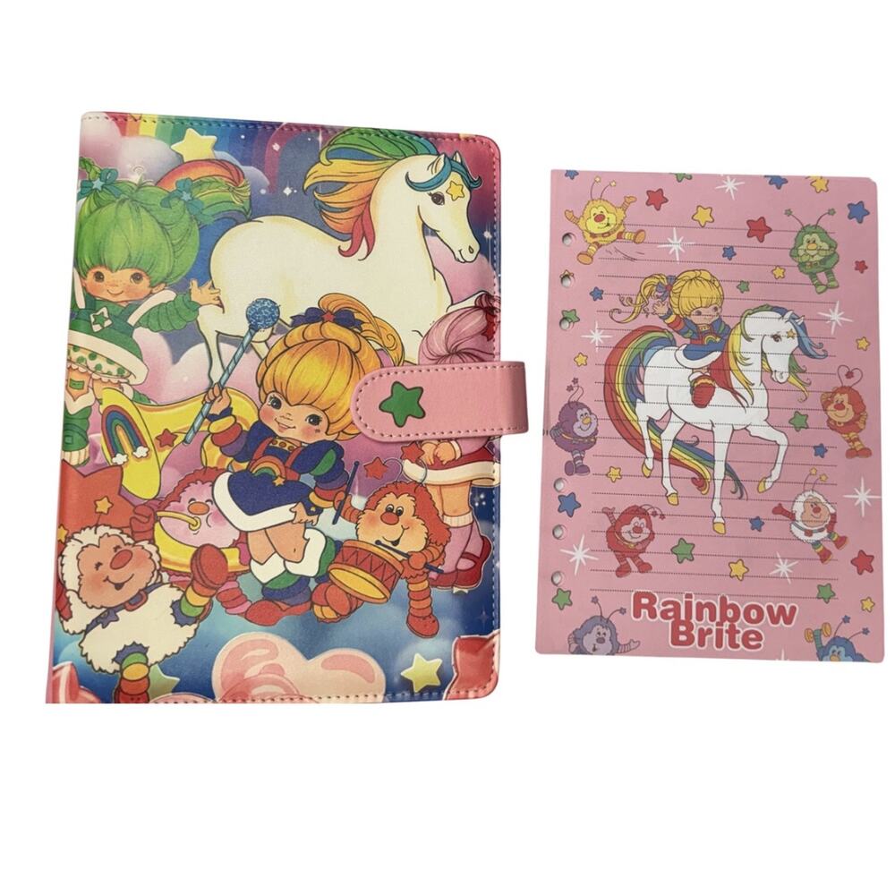 Rainbow Brite A5 6 ring binder with matching paper